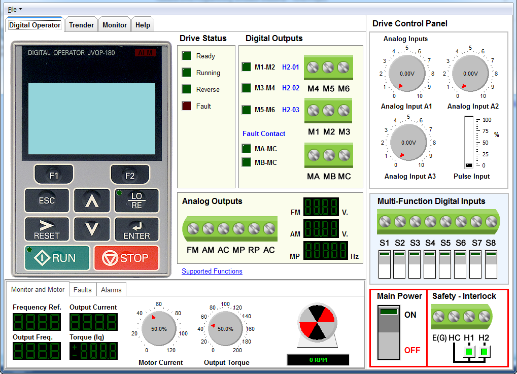شبیه‌ ساز اینورتر یاسکاوا SW.AFD A1000
